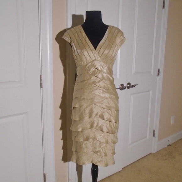 AIDAN MATTOX Niteline Ruffled-Tier Sheath Dress 6 - Picture 2 of 9